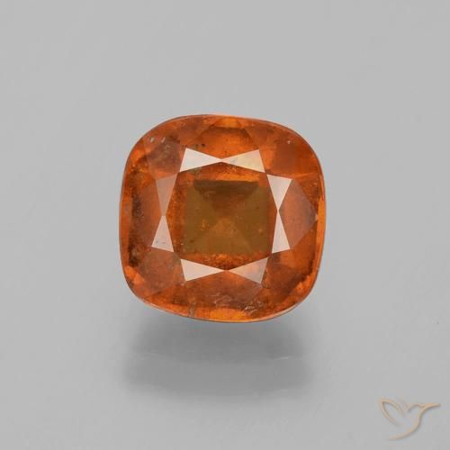 2.91ct Natürlicher tieforange Hessonit-Granat, Kissen, SI