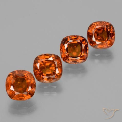 7.49 ct natürliche Mittelorange Hessonit-Granat-Edelsteine, Kissen, VS-SI