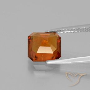 9,17 ctw natürlicher Mitteldunkles Orange Hessonit-Granat, Oktagonschliff, VS-SI