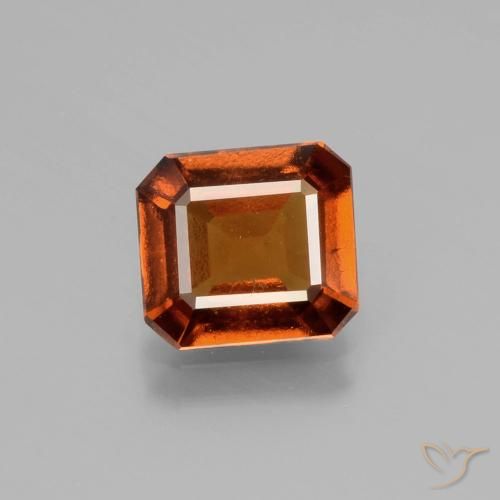 2.11ct Natürlicher Amber Orange Hessonit-Granat, Smaragdschliff, VS