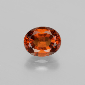 1,98 ctw natürlicher orangefarbener Hessonit, Oval Schliff, VS