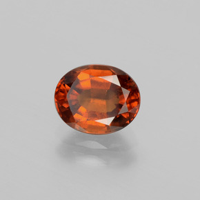 1,98 ctw natürlicher orangefarbener Hessonit, Oval Schliff, VS