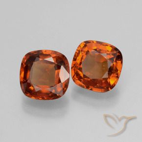 3.52 ct natürliche Feuerorange Hessonit-Granat-Edelsteine, Kissen, VS-SI