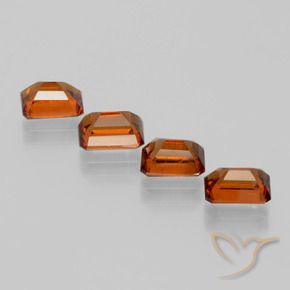 4.90 ct natürliche Dunkelorange Hessonit-Granat-Edelsteine, Oktagonschliff, VS