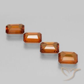 6.03 ct natürliche tieforange Hessonit-Granat-Edelsteine, Oktagonschliff, VS