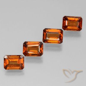 4.36 ct natürliche Mittelorange Hessonit-Granat-Edelsteine, Oktagonschliff, VS