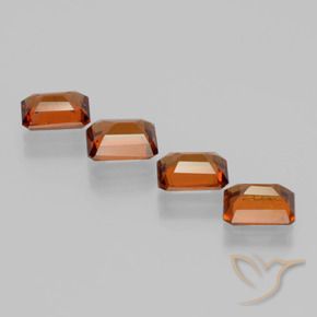 4.36 ct natürliche Mittelorange Hessonit-Granat-Edelsteine, Oktagonschliff, VS