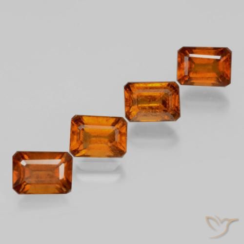 5.56 ct natürliche tieforange Hessonit-Granat-Edelsteine, Oktagonschliff, VS-SI