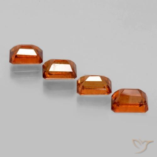 5.56 ct natürliche tieforange Hessonit-Granat-Edelsteine, Oktagonschliff, VS-SI