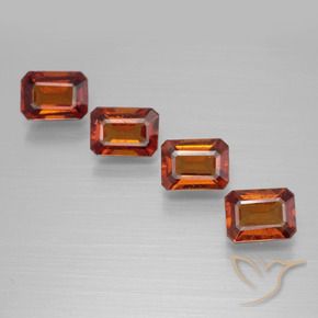 3.84 ct natürliche Mittelorange Hessonit-Granat-Edelsteine, Oktagonschliff, VS
