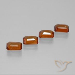 3.84 ct natürliche Mittelorange Hessonit-Granat-Edelsteine, Oktagonschliff, VS
