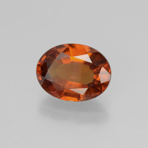 2,17 ctw natürlicher orangefarbener Hessonit, Oval Schliff, VS