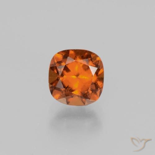 1.47ct Natürlicher tieforange Hessonit-Granat, Kissen, VS