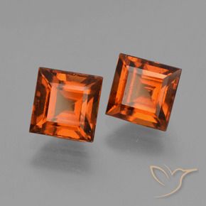 2.80 ct natürliche Mittelorange Hessonit-Granat-Edelsteine, Quadrat, VS