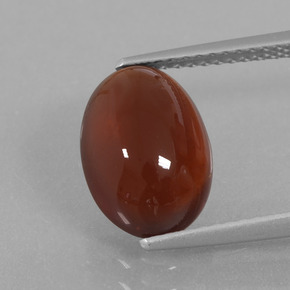 4,40 ctw natürlicher brauner Hessonit, Oval Schliff, Lichtdurchlässig