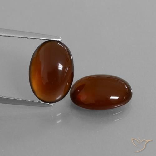 9.31ctw Natürlicher Mittel-Dunkelbraun Hessonit-Granat, Oval, Lichtdurchlässig