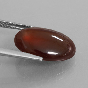 9,81 ctw natürlicher orangefarbener Hessonit, Oval Schliff, Lichtdurchlässig