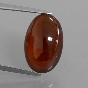 10,15 ctw natürlicher orangefarbener Hessonit, Oval Schliff, Lichtdurchlässig