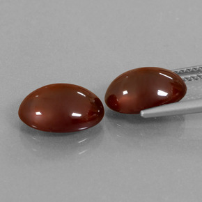 7.67 ct natürliche Tiefes Purpurrot Hessonit-Granat-Edelsteine, Oval Schliff, Lichtdurchlässig