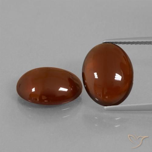 12.00ctw Natürlicher Mittel-Dunkelbraun Hessonit-Granat, Oval, Lichtdurchlässig