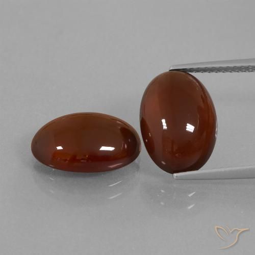 12.02ctw Natürlicher Mittel-Dunkelbraun Hessonit-Granat, Oval, Lichtdurchlässig