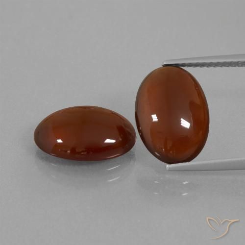 10.01ctw Natürlicher Mittel-Dunkelbraun Hessonit-Granat, Oval, Lichtdurchlässig