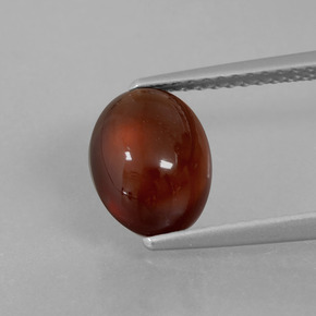 2,77 ctw natürlicher orangefarbener Hessonit, Oval Schliff, Lichtdurchlässig