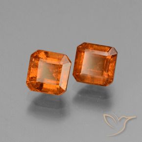 3.22 ct natürliche Feuerorange Hessonit-Granat-Edelsteine, Oktagonschliff, VS