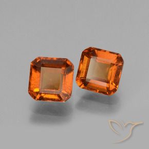 2.86 ct natürliche tieforange Hessonit-Granat-Edelsteine, Oktagonschliff, VS