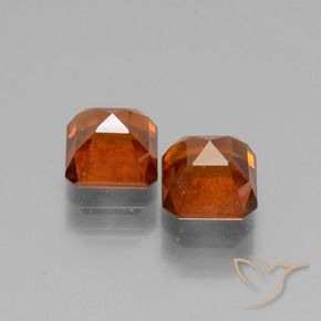 3.17 ct natürliche rötlich-orange Hessonit-Granat-Edelsteine, Oktagonschliff, VS