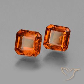 2.77 ct natürliche Dunkelorange Hessonit-Granat-Edelsteine, Oktagonschliff, VS-SI