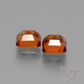 2.77 ct natürliche Dunkelorange Hessonit-Granat-Edelsteine, Oktagonschliff, VS-SI