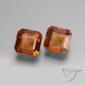 2.98 ct natürliche Mittelorange Hessonit-Granat-Edelsteine, Oktagonschliff, VS-SI