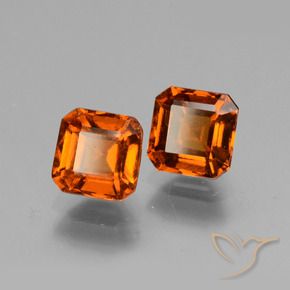 2.91 ct natürliche Mittelorange Hessonit-Granat-Edelsteine, Oktagonschliff, VS