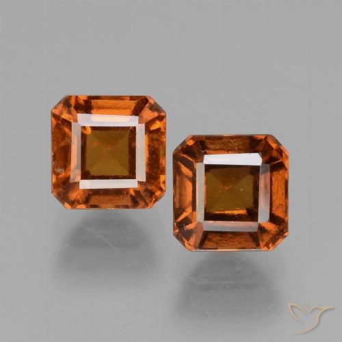 3.44ctw Natürlicher Dunkelorange Hessonit-Granat, Smaragdschliff, VS