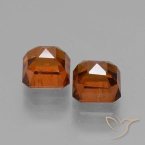 3.44 ct natürliche Dunkelorange Hessonit-Granat-Edelsteine, Oktagonschliff, VS