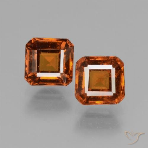 2.75ctw Natürlicher Mittelorange Hessonit-Granat, Smaragdschliff, VS-SI