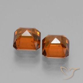 2.75 ct natürliche Mittelorange Hessonit-Granat-Edelsteine, Oktagonschliff, VS-SI
