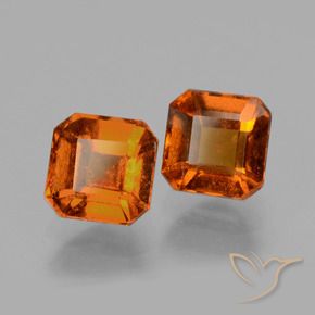 2.99 ct natürliche tieforange Hessonit-Granat-Edelsteine, Oktagonschliff, VS
