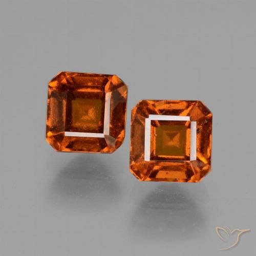 2.94ctw Natürlicher Amber Orange Hessonit-Granat, Smaragdschliff, VS
