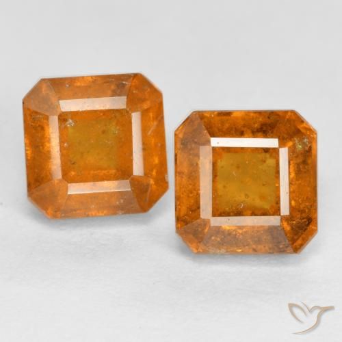 3.16ctw Natürlicher Amber Orange Hessonit-Granat, Smaragdschliff, VS-SI