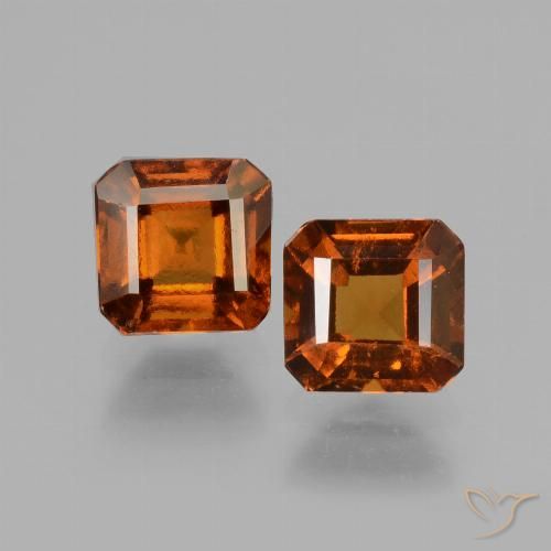 2.36ctw Natürlicher tieforange Hessonit-Granat, Smaragdschliff, VS