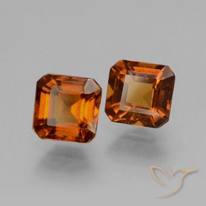 2.36 ct natürliche tieforange Hessonit-Granat-Edelsteine, Oktagonschliff, VS