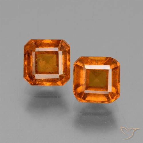 2.76ctw Natürlicher Mittelorange Hessonit-Granat, Smaragdschliff, VS