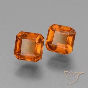 2.76 ct natürliche Mittelorange Hessonit-Granat-Edelsteine, Oktagonschliff, VS