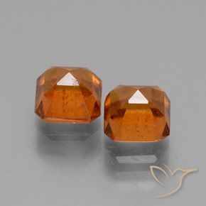 2.76 ct natürliche Mittelorange Hessonit-Granat-Edelsteine, Oktagonschliff, VS