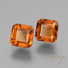 2.96 ct natürliche Mitteldunkles Orange Hessonit-Granat-Edelsteine, Oktagonschliff, VS