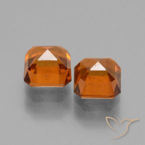 2.96 ct natürliche Mitteldunkles Orange Hessonit-Granat-Edelsteine, Oktagonschliff, VS