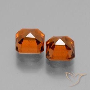2.84 ct natürliche Amber Orange Hessonit-Granat-Edelsteine, Oktagonschliff, VS
