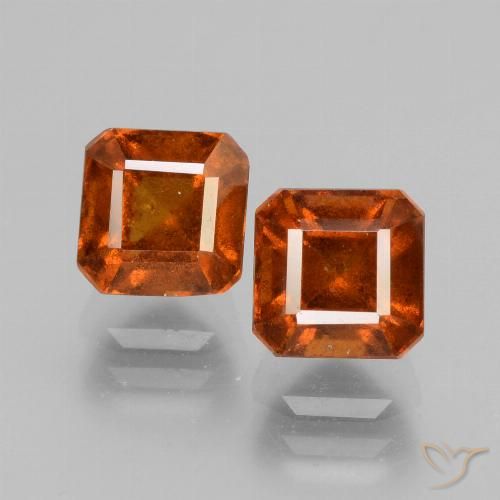 3.35ctw Natürlicher Amber Orange Hessonit-Granat, Smaragdschliff, VS-SI